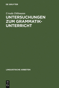 Hardcover Untersuchungen Zum Grammatikunterricht [German] Book