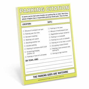Office Product Knock Knock Nifty Note Pad, Parking Citation Book