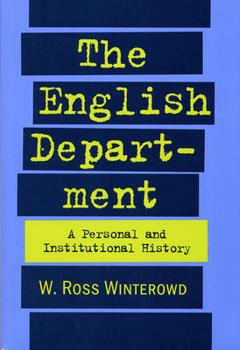 Paperback The English Department: A Personal and Institutional History Book