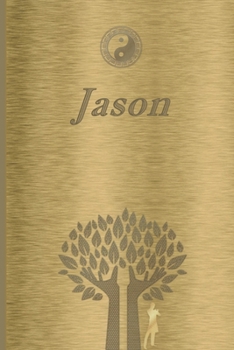 Jason: Personalized Name Journal/Notebook for Men - Masculine Metal-look Cover with Lined Writing Pages