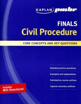 Paperback Kaplan PMBR Finals: Civil Procedure: Core Concepts and Key Questions Book
