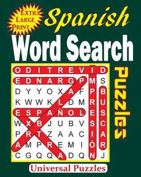 Paperback Spanish Word Search Puzzles [Spanish] [Large Print] Book