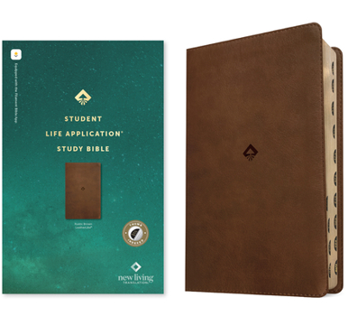 Imitation Leather NLT Student Life Application Study Bible, Filament Enabled (Leatherlike, Rustic Brown, Indexed, Red Letter) Book