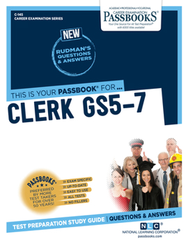 Paperback Clerk Gs5-7 (C-145): Passbooks Study Guide Volume 145 Book