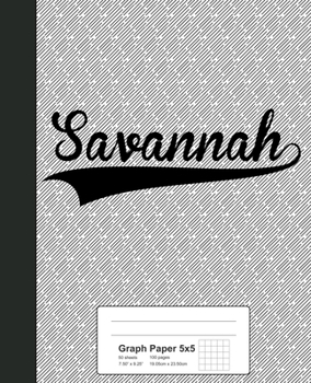 Paperback Graph Paper 5x5: SAVANNAH Notebook Book