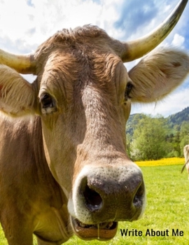 Paperback Write About Me: Dairy Farmer Cattle Lovers Wide Lined Notebook With Blank Sketch Pages Included Book