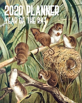 2020 Planner: Year Of The Rat: Monthly & Weekly Planner With Dot Grid Pages: Great Vintage Unique Gift For Chinese & Vietnamese Celebrating Chinese New Year & TET (Rat Planner)