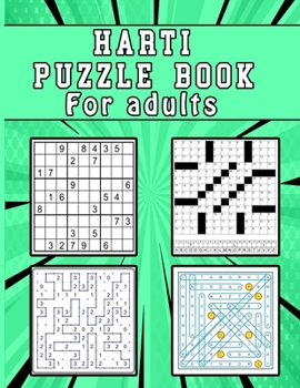 Paperback Harti Puzzle Book for Adults: large print Puzzle book mixed ! Soduko, word search, CodeWord and Slitherlink [Large Print] Book