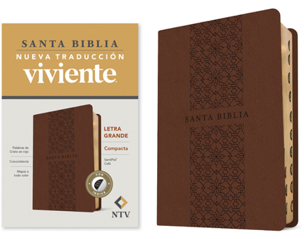 Imitation Leather Santa Biblia Ntv, Edición Compacta, Letra Grande (Sentipiel, Café, Índice, Letra Roja) [Spanish] [Large Print] Book
