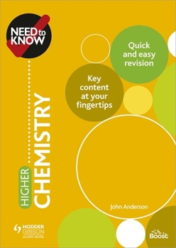 Paperback Need to Know: Higher Chemistry Book