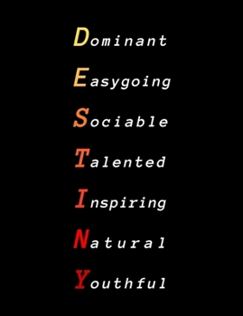 Paperback Destiny: Inspiring composition notebook gift for girl, daughter or woman - Name personalized present - Elegant wide ruled paper Book