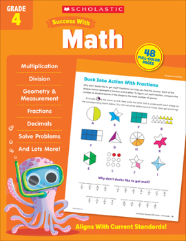 Paperback Scholastic Success with Math Grade 4 Workbook Book