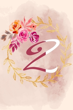 Z: Notizbuch, Tagebuch oder Journal mit handgemaltem Blumen auf  Cover und linierten Seiten | 109 Seiten | Softcover | Handliche Größe (6" x 9" - ca. Din-A5) (German Edition)