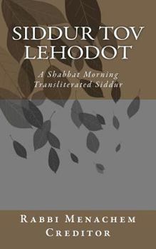 Paperback Shabbat Morning Transliterated Siddur [Hebrew] Book