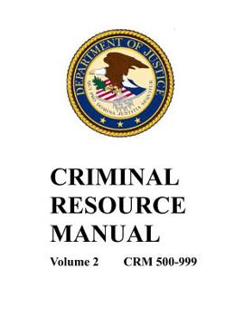 Paperback Criminal Resource Manual: 500-999 Book