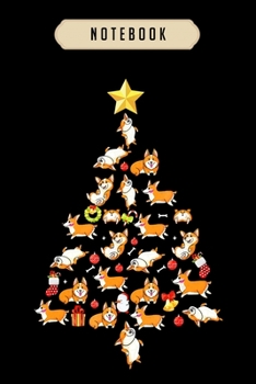 Paperback Notebook: Corgi christmas tree dog santa merry corgmas xmas gifts Notebook-6x9(100 pages)Blank Lined Paperback Journal For Stude Book