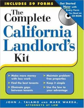 Paperback The Complete California Landlord's Kit [With CDROM] Book