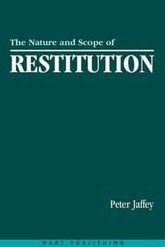 Hardcover Nature and Scope of Restitution Book