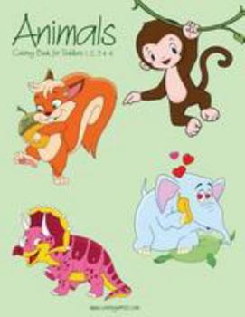 Paperback Animals Coloring Book for Toddlers 1, 2, 3 & 4 Book