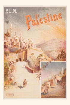 Paperback Vintage Journal Palestine Travel Poster Book
