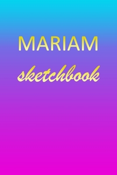Mariam: Sketchbook | Blank Imaginative Sketch Book Paper | Pink Blue Gold Custom Letter M Personalized Cover | Teach & Practice Drawing for ... Doodle Pad | Create, Imagine & Learn to Draw