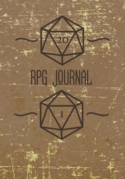 RPG Journal: College Ruled Role Playing Gamer Paper: Worn Design 2 Dice