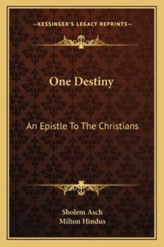Paperback One Destiny: An Epistle To The Christians Book