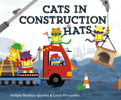 Library Binding Cats in Construction Hats Book