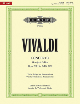 Violin Concerto in G Op. 7/II No. 2 (RV 299) (Edition for Violin and Piano): Urtext