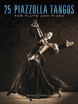 Paperback 25 Piazzolla Tangos for Flute and Piano Book