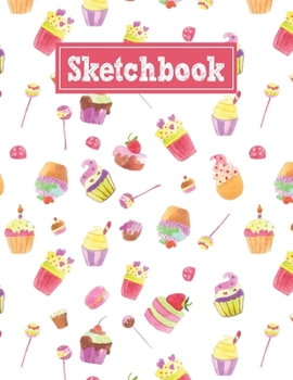Sketchbook: 8.5 x 11 Notebook for Creative Drawing and Sketching Activities with Watercolor Cakes Themed Cover Design