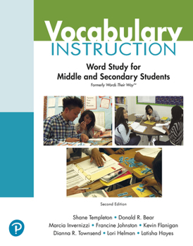 Paperback Vocabulary Instruction: Word Study for Middle and Secondary Students (Formerly Words Their Way(tm)) Book