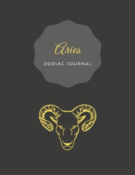 Aries Zodiac Bullet Journal Black Yellow : Positive, Zodiac Diary Journal with Dots Composition Notebook Inspirational (110 Pages, 8. 5x11, Dots)