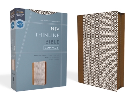 Imitation Leather Niv, Thinline Bible, Compact, Leathersoft, Brown/White, Zippered, Red Letter, Comfort Print Book