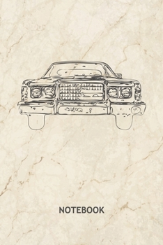 NOTEBOOK: Car Lover Note Book Grid-lined 6x9 - Retro Journal A5 Gridded - Vintage Lover Planner Antique Automobile 120 Pages SQUARED - Retro ... Car Soft Cover - 90s Kids Birthday Present