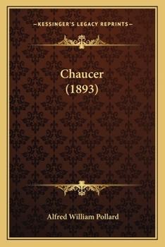 Paperback Chaucer (1893) Book