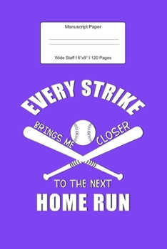 Manuscript Paper: Home Run Baseball Wide Staff Notebook for Kids and Adults I 110 Pages I Monster Theme I Blank Sheet Music Book for Beginners and ... other Instruments I Gift Idea for Musicians
