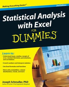 Paperback Statistical Analysis with Excel For Dummies Book