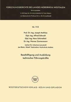 Paperback Beschäftigung Und Ausbildung Technischer Führungskräfte [German] Book