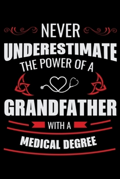 Never Underestimate the Power of a Grandfather with a Medical Degree: Doctor's Travel Journal | Travel Journal for Doctor's  | Trip Planner and Travel Journal 6 x 9 inch 100 pages