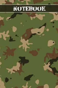 Notebook: 96 dotted Pages I dotted grid I Size 6x9 I Cover in camouflaged Design I Ideal for notes and sketches I