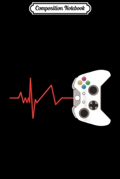 Paperback Composition Notebook: Gamer Heartbeat Gift For Video Game Lover Journal/Notebook Blank Lined Ruled 6x9 100 Pages Book