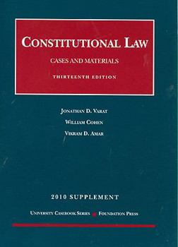 Paperback Constitutional Law, Cases and Materials, 13th, 2010 Supplement Book