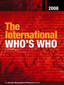 Hardcover The International Who's Who 2008 Book