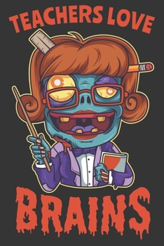 2020 Week To View Dated Planner Diary: 6x9 Inches Paperback Halloween Zombie Teachers Love Brains Appreciation Gift