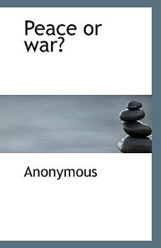 Paperback Peace or war? Book