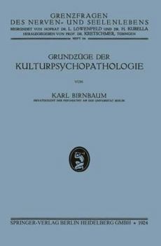 Paperback Grundzüge Der Kulturpsychopathologie [German] Book