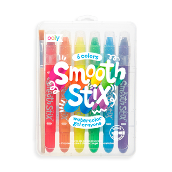Misc. Smooth Stix Watercolor Gel Crayons & Brush - 6 PC Set Book