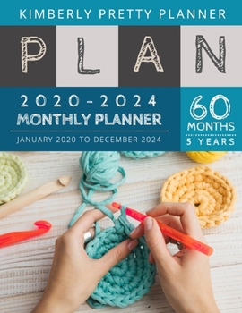 Paperback 5 year monthly planner 2020-2024: five year planner 2020-2024 - internet login and password - 5 Year Goal Planner - Five Year Life Goal Plan - knittin Book