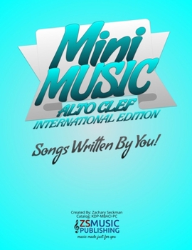 Paperback Mini Music Book for Alto Clef - INTERNATIONAL EDITION: An Easy-Peasy book for Easy-Peasy Composing Book